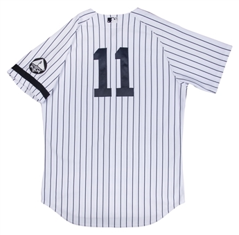 2010 Brett Gardner Postseason Game Used New York Yankees #11 Home Jersey (Yankees-Steiner)